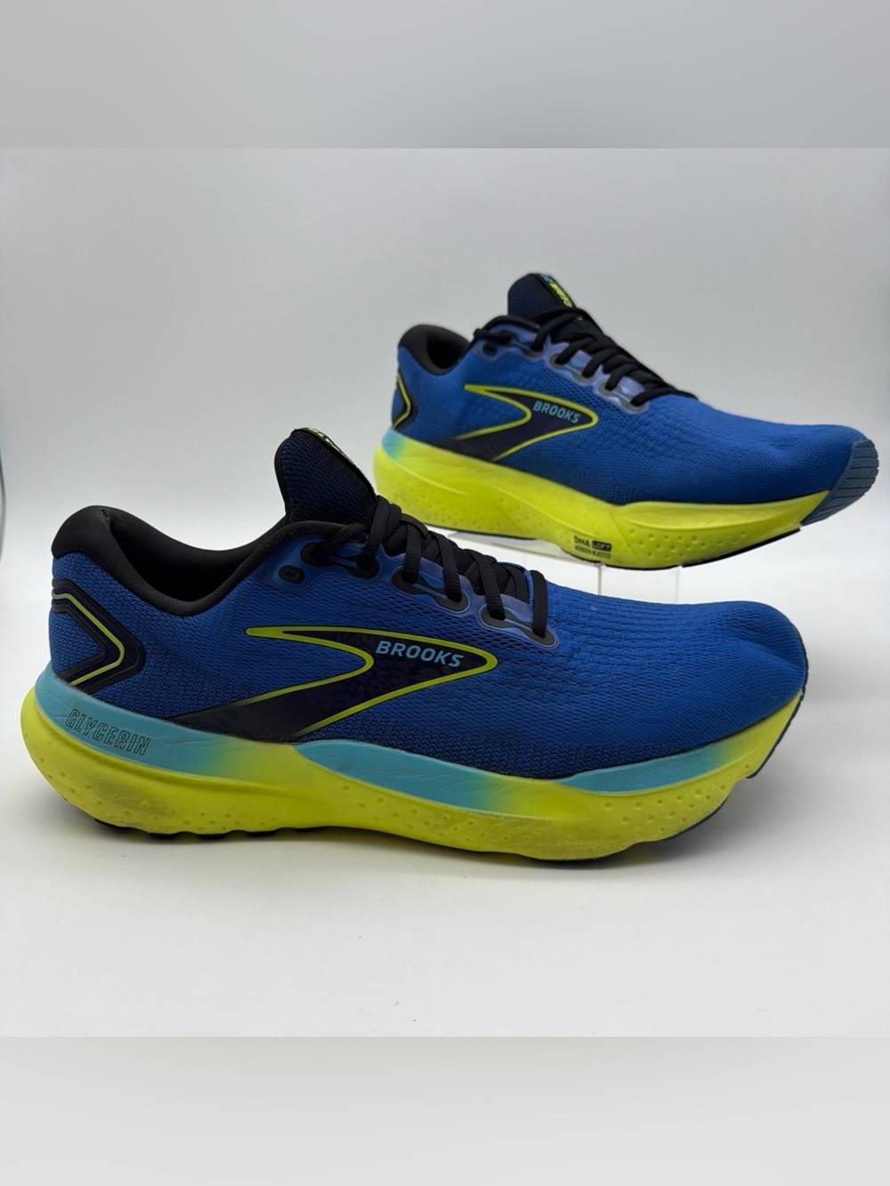 Brooks Men’s 14 Glycerin 21 Road Running Shoes Blue Nightlife Black Gym Athletic